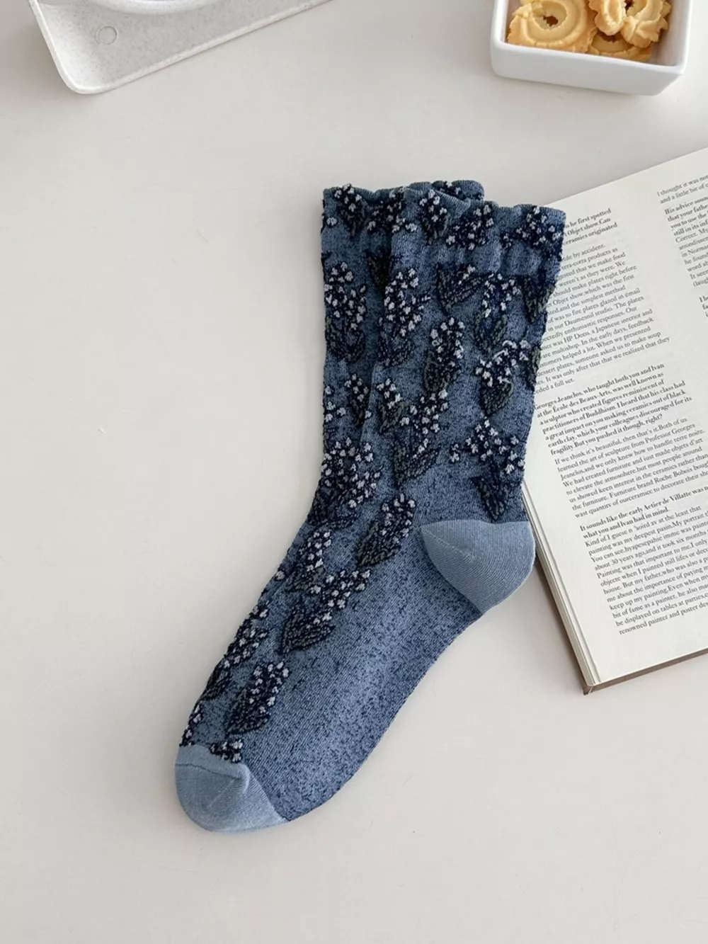 Vintage Textured Crew Socks, image 12