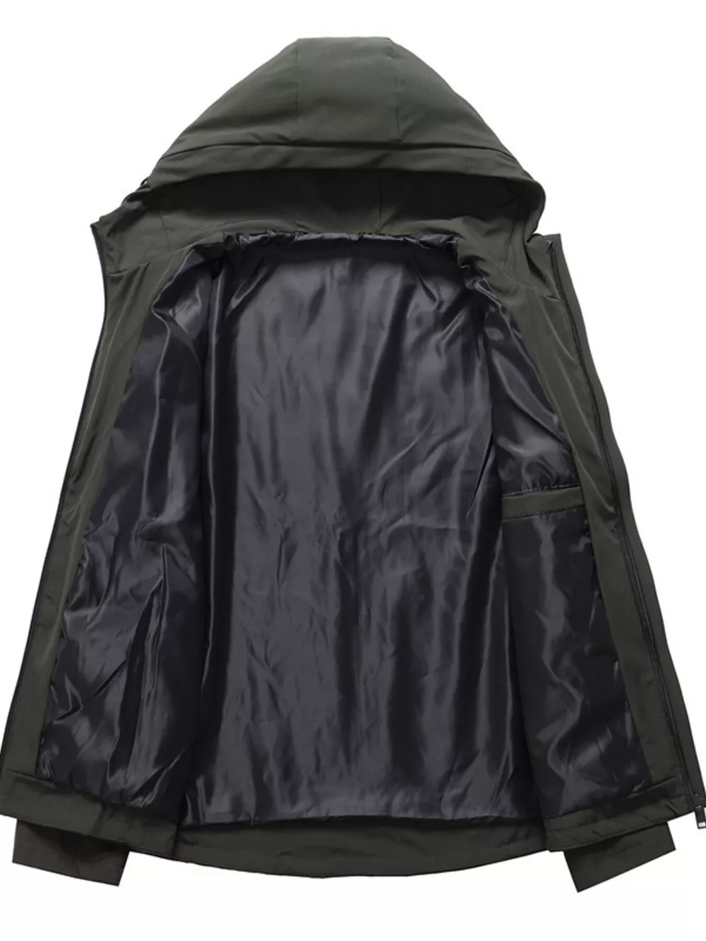 Men's Plus Size Hooded Windproof Casual Jacket, image 2