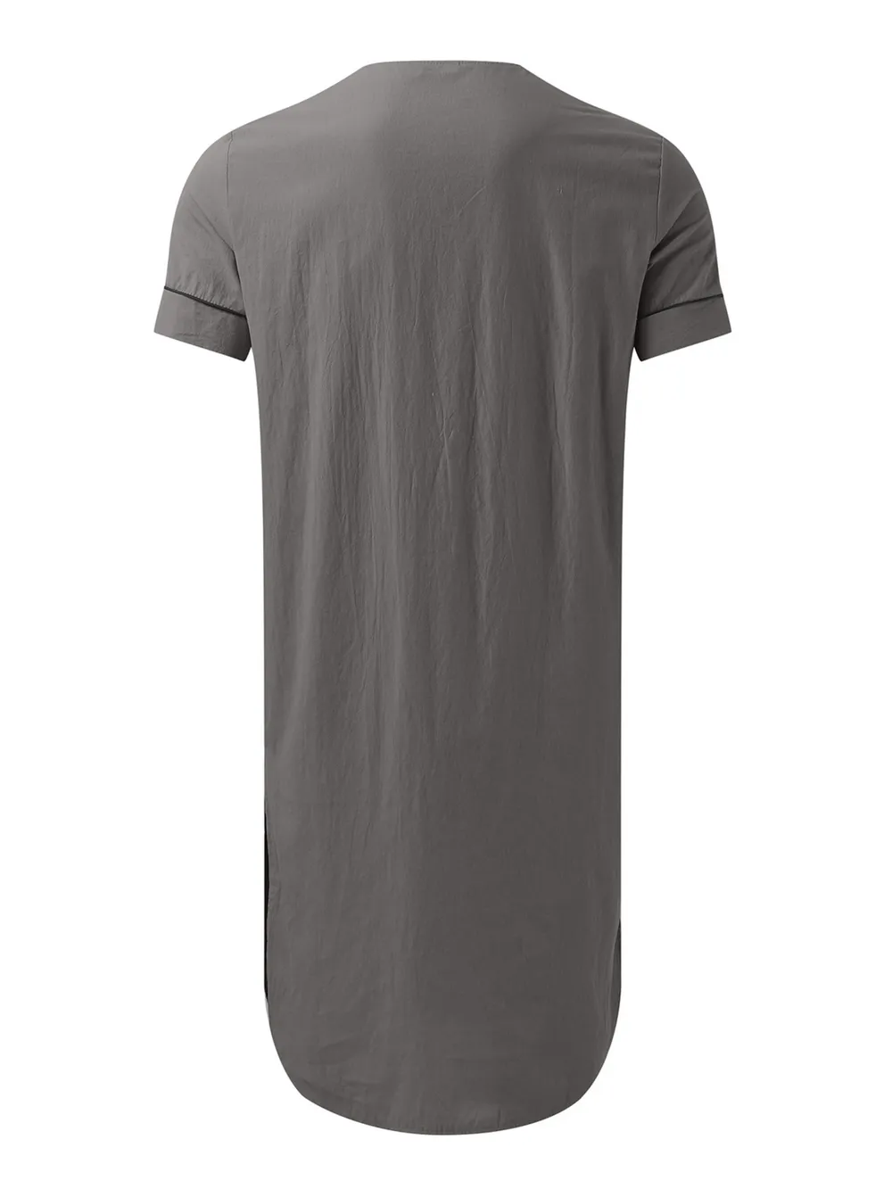 Men's Full Size Button Detail Short Sleeve Lounge Dress Plus Size, image 7