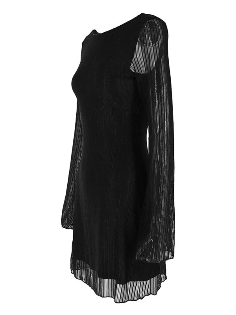 Backless Long Sleeve Mini Dress, image 7