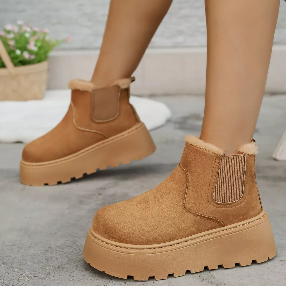 Fur Lining Platform Boots, image 7