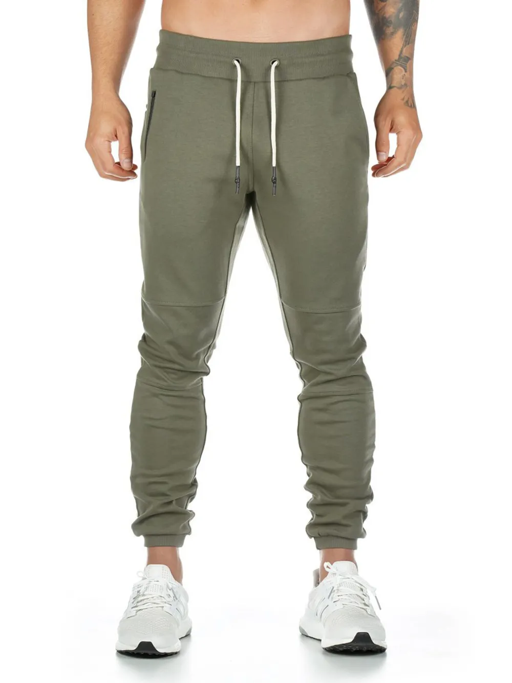 Men's Full Size Jogger Active Pants with Drawstring Plus Size