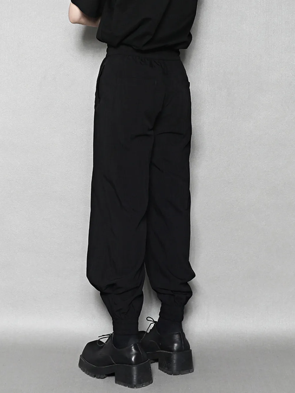 Men's Relaxed Fit Drawstring Ankle Cuffed Pants, image 4