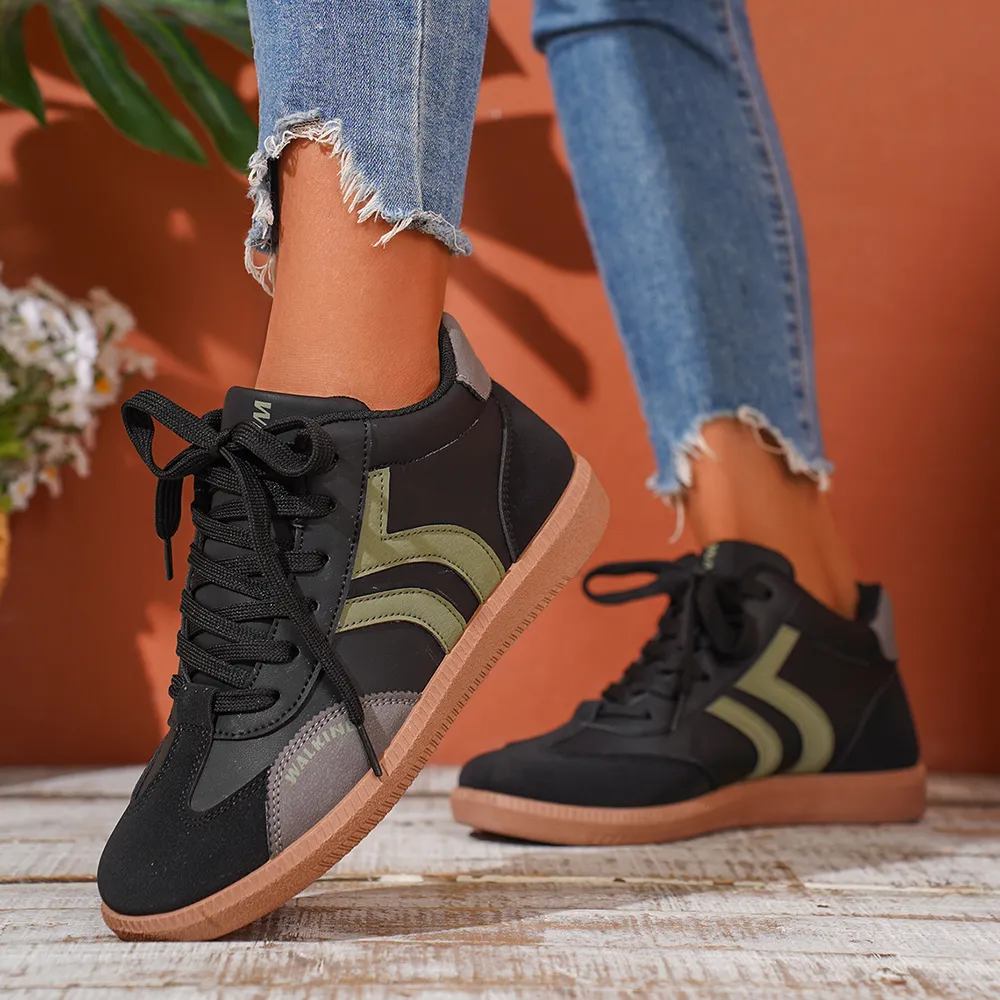 Round Toe Lace Up Sneakers, image 3