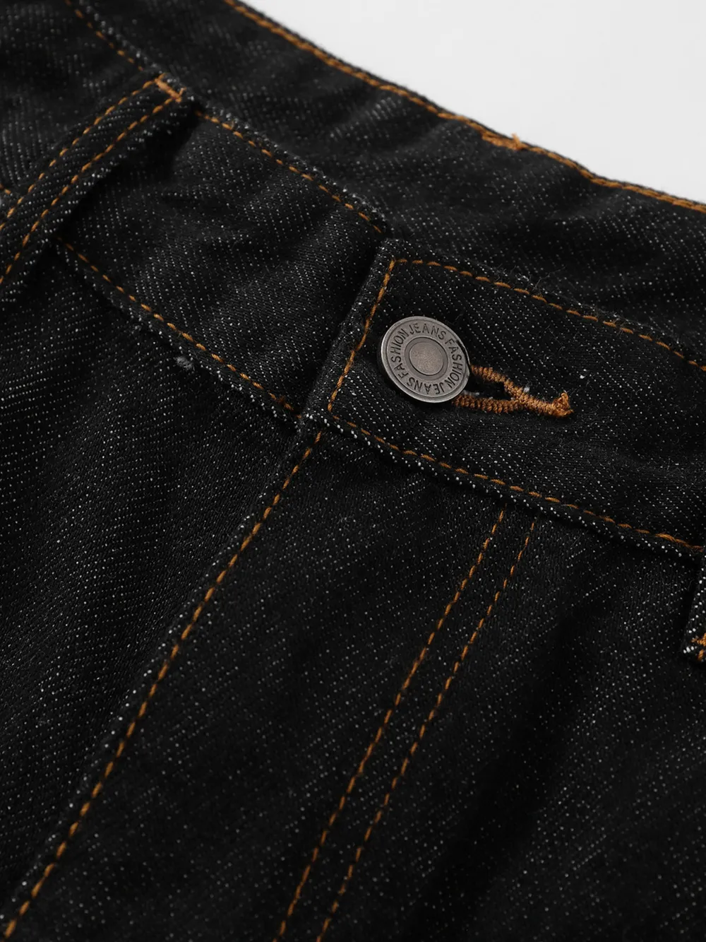 Men's Wide Leg Denim Shorts with Embroidered Pocket Detail, image 11