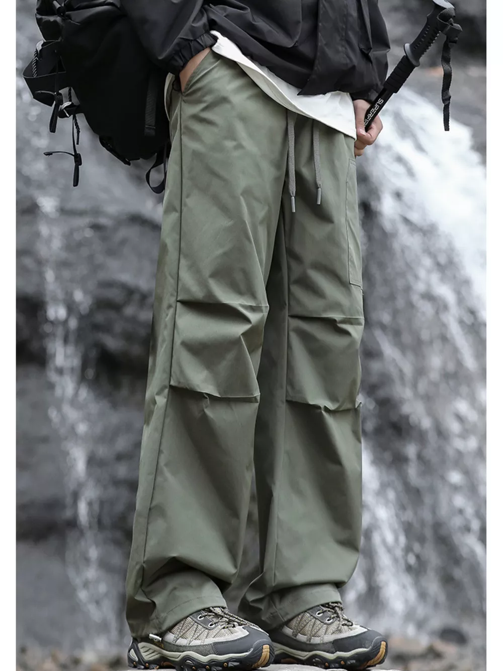 Men's Plus Size Loose Fit Multi-Pocket Cargo Pants, image 8