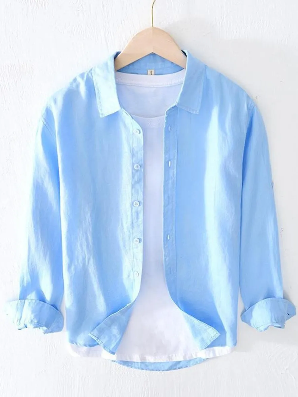 Men's Full Size Button Up Long Sleeve Shirt Plus Size, image 2