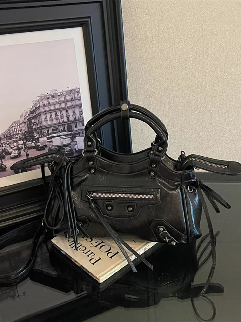 Tassel Leather Handbag, image 6