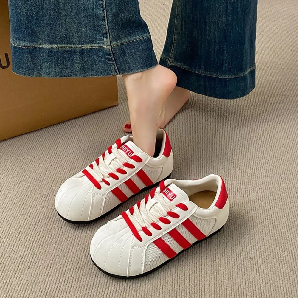 Lace Up Round Toe Sneakers, image 6