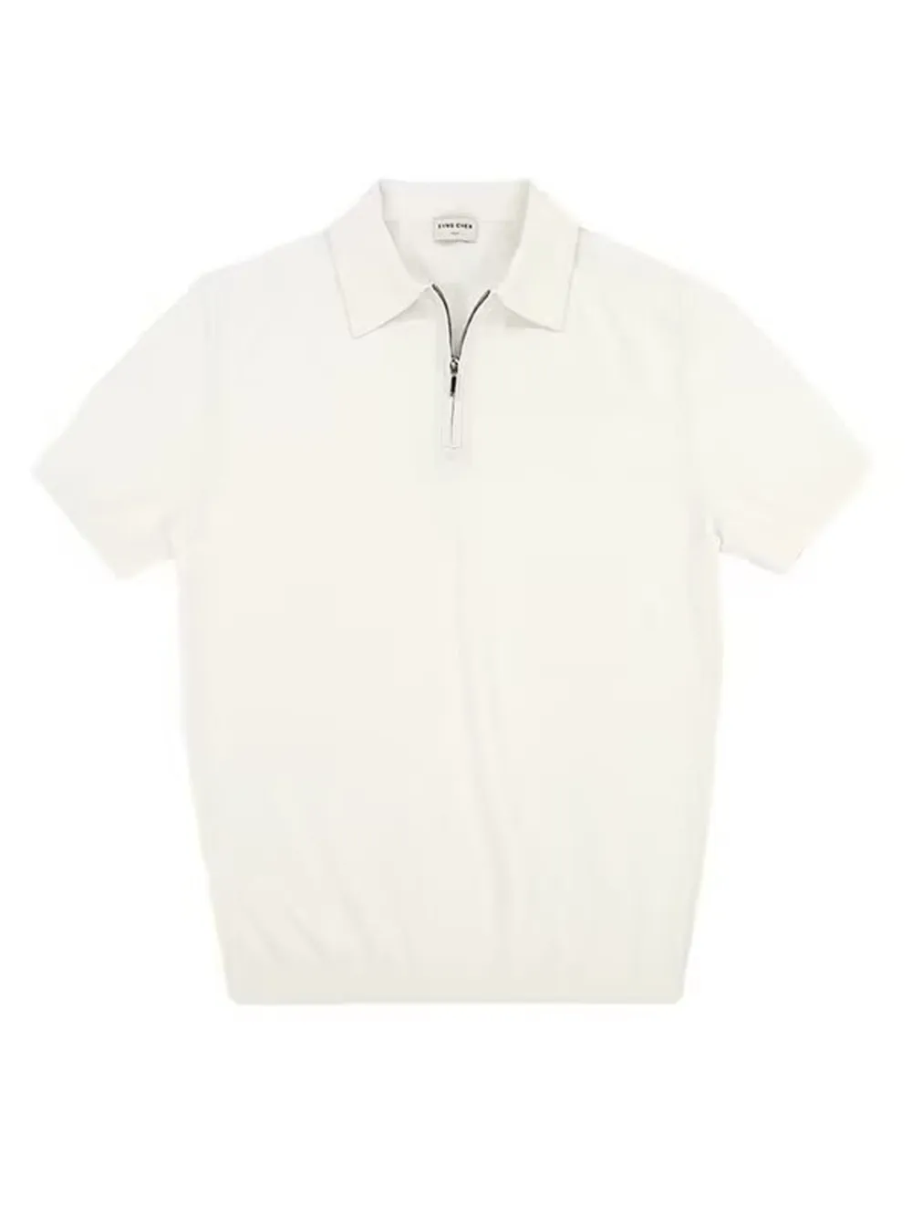 Men's Plus Size Quarter Zip Short Sleeve Polo, image 3