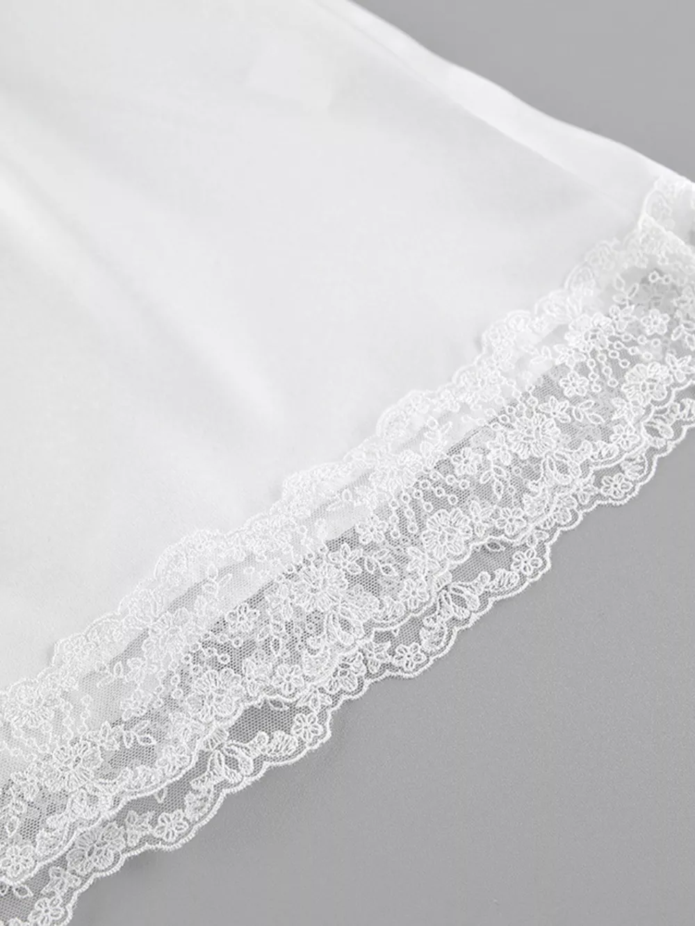 Lace Trimmed Top and Skirt Two-Piece Set, image 14