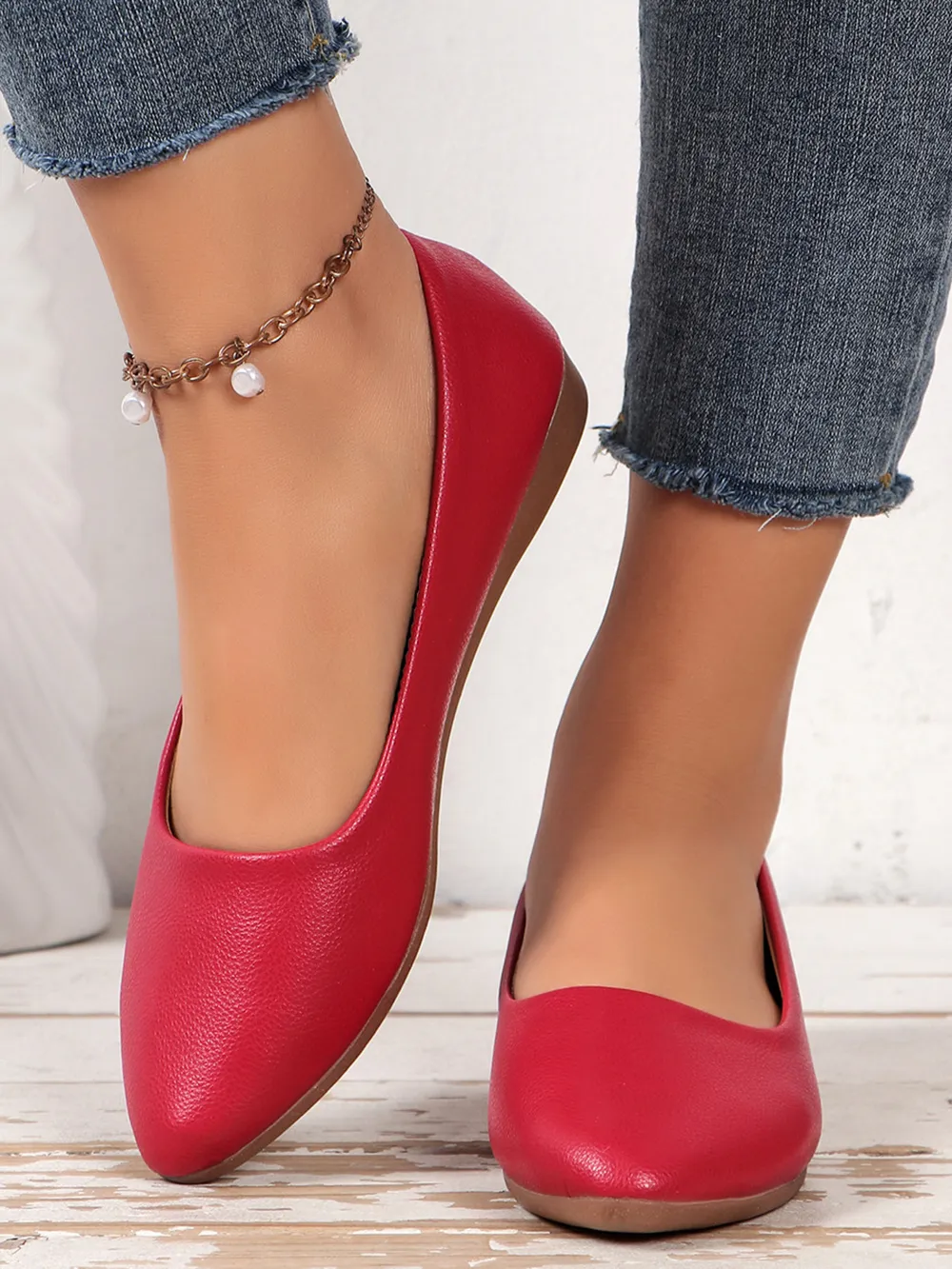 Point Toe Flat Slip-Ons, image 7