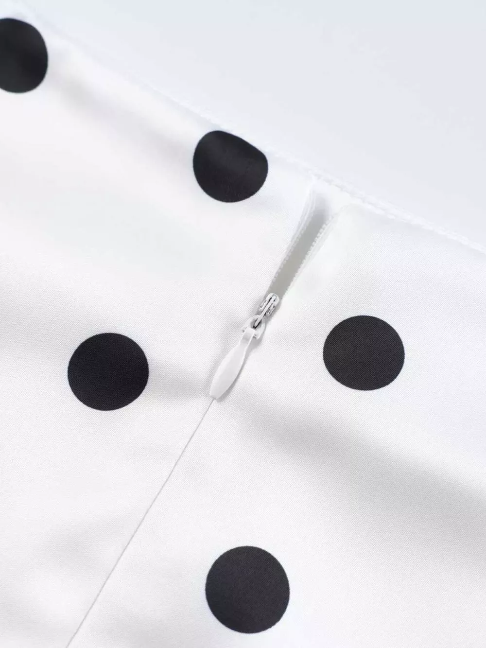 Polka Dot Midi Skirt with Lace Trim, image 13