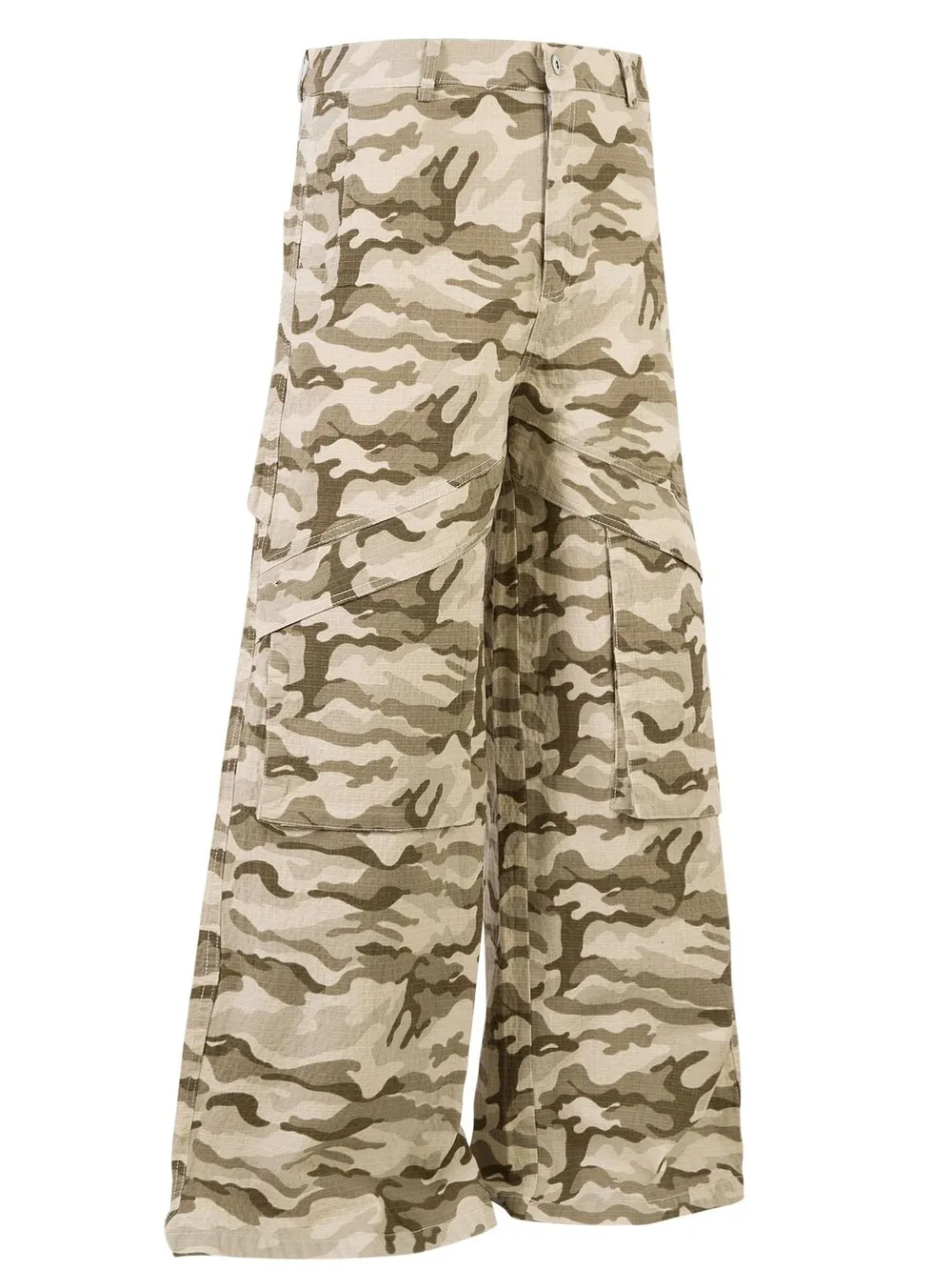 Men's Wide Leg Camo Print Cargo Pants, image 2