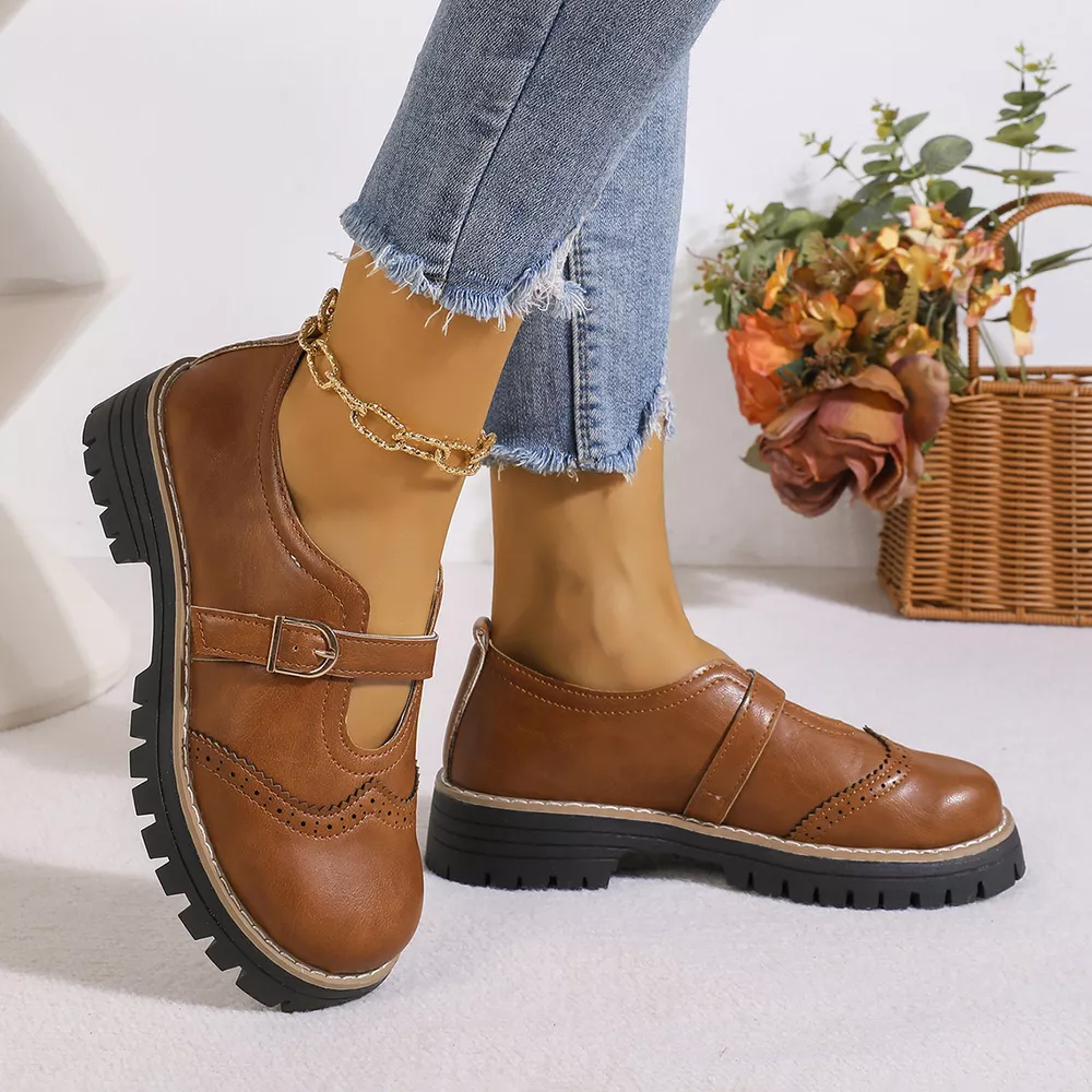 Round Toe Platform Loafers, image 5