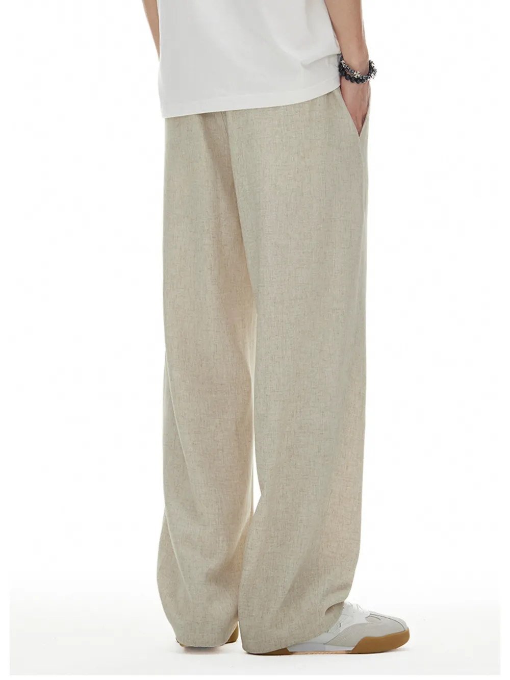 Men's Plus Size Drawstring Wide Leg Pants, image 2