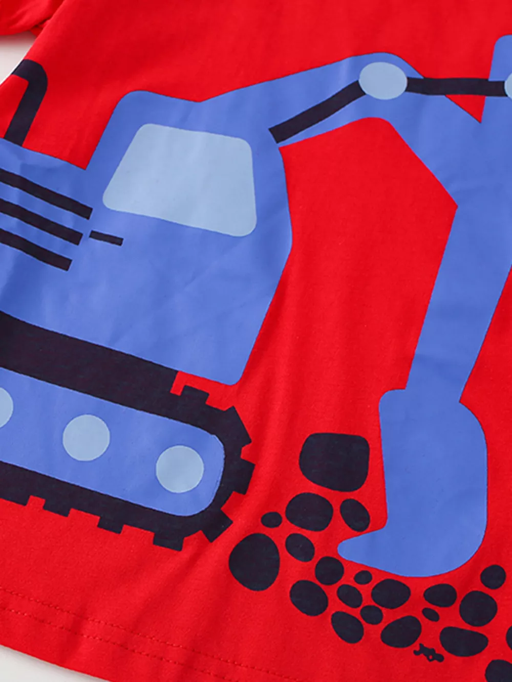 Children's Cartoon Excavator Print Short Sleeve T-Shirt, image 3