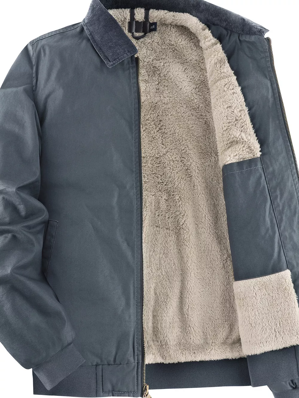 Men's Sherpa Lined Zip Up Jacket, image 10