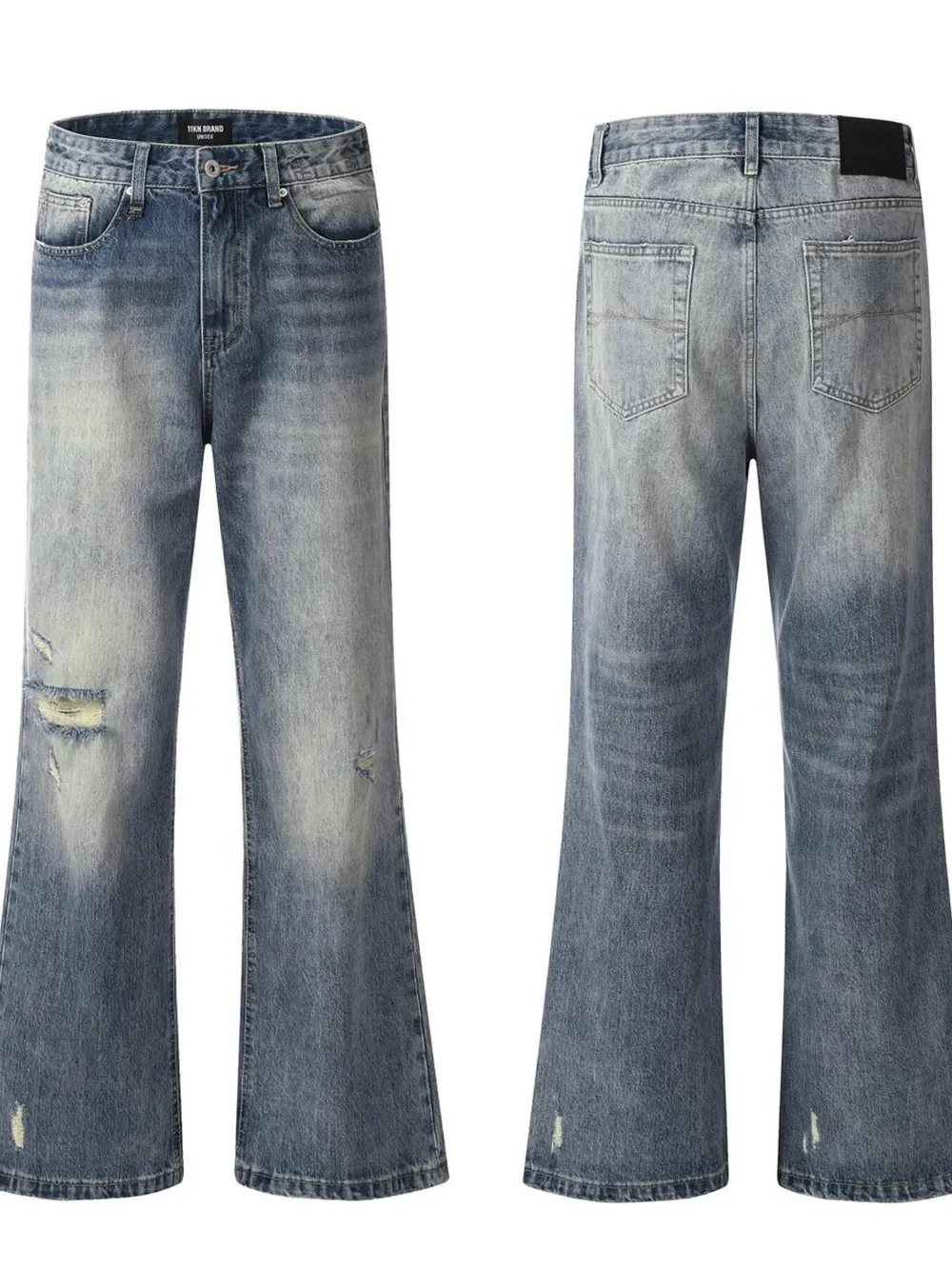 Men's Vintage Wash Distressed Jeans, image 4