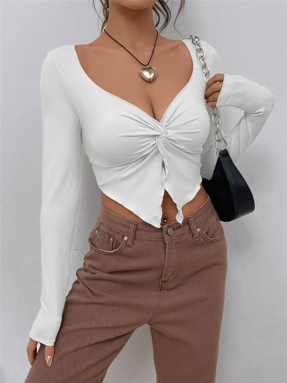 Twisted Front Long Sleeve T-Shirt, image 19