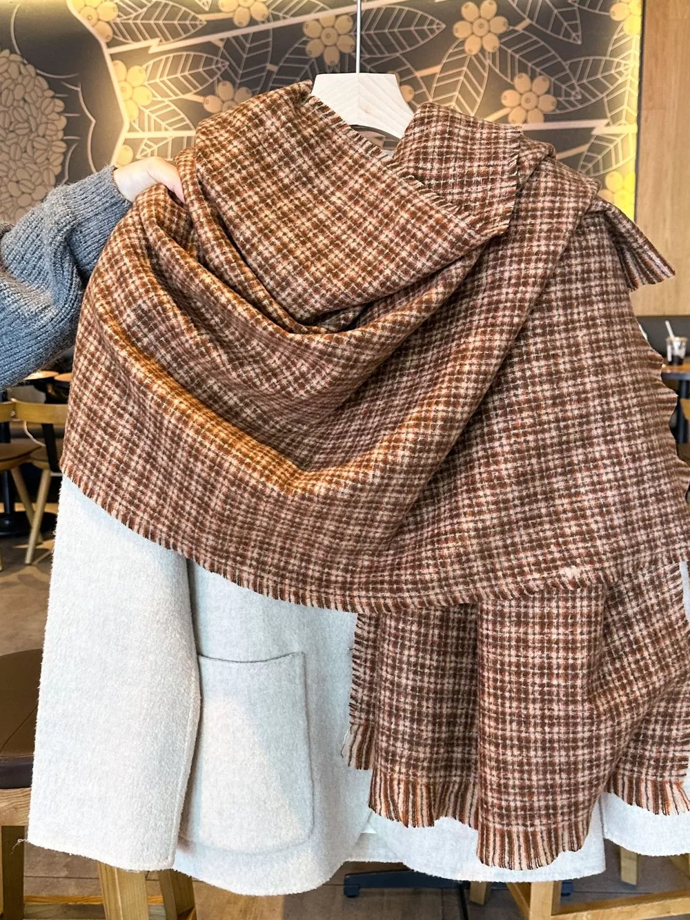 Plaid Warm Scarf, image 3