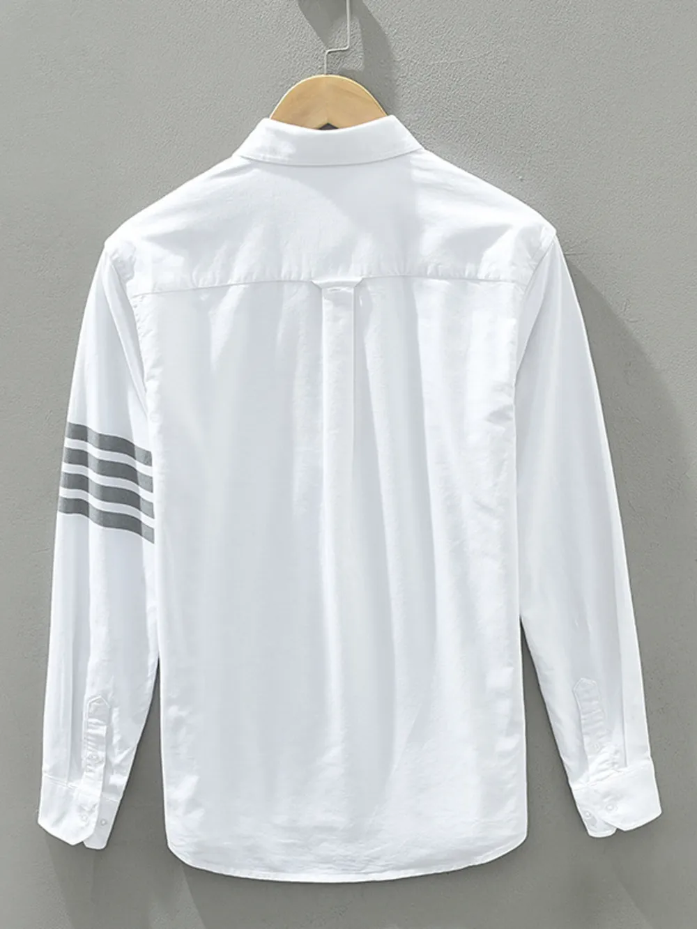 Men's Plus Size Button-Up Shirt with Stripe Detail, image 5