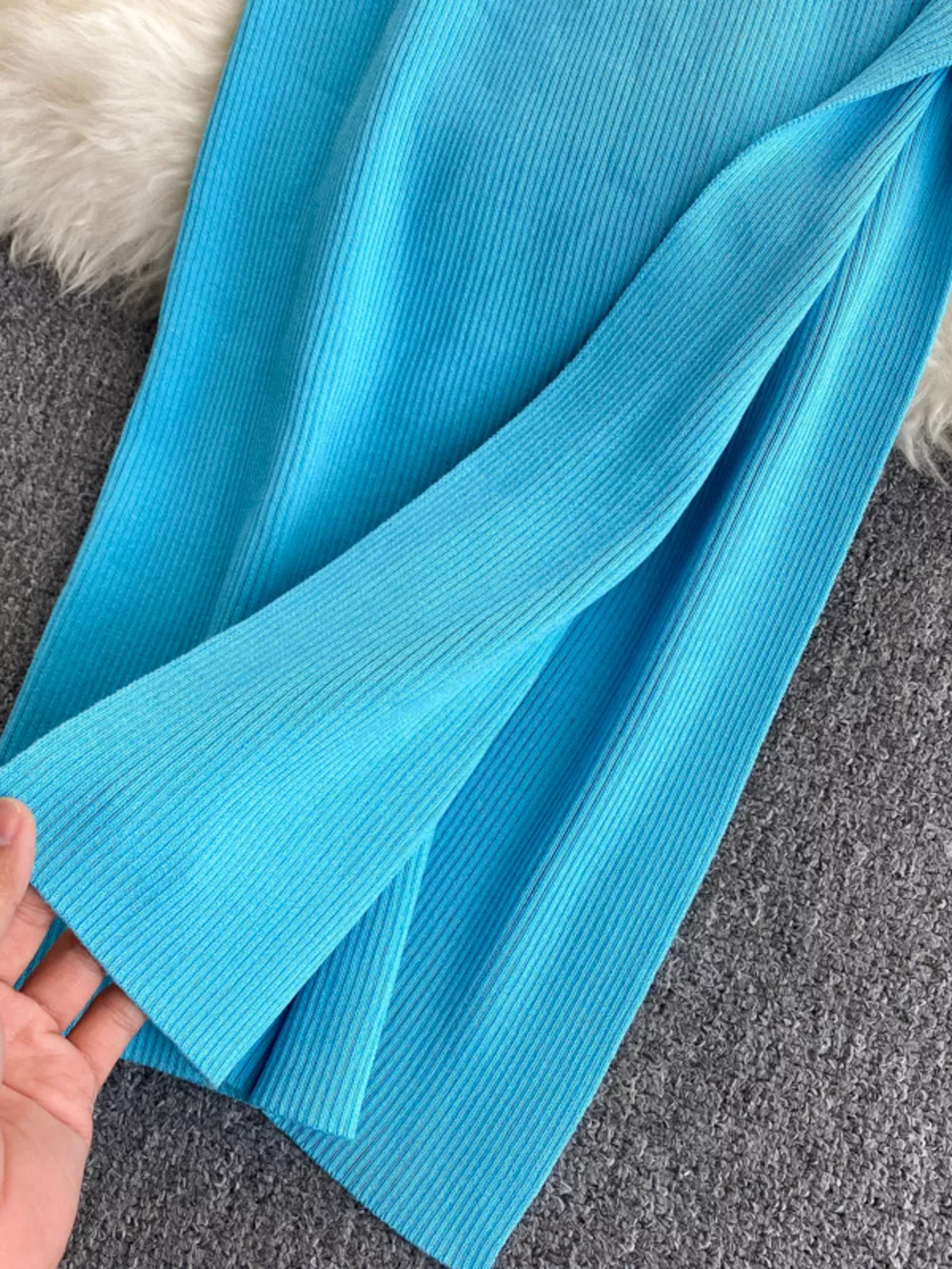 Knot Back Sleeveless Knit Bodycon Midi Dres, image 4
