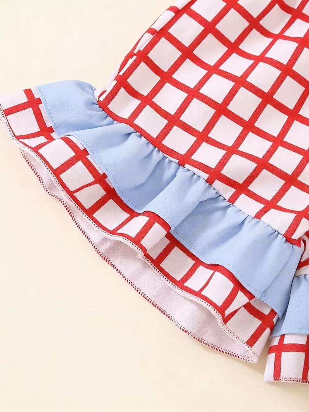 Children's Baseball Embroidered Ruffle Trim Top and Shorts Set, image 7