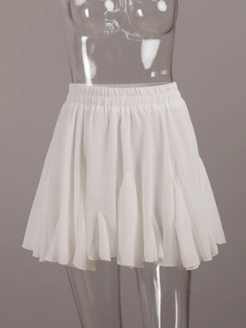 Elastic Waist Ruffled Hem Skirt, image 27