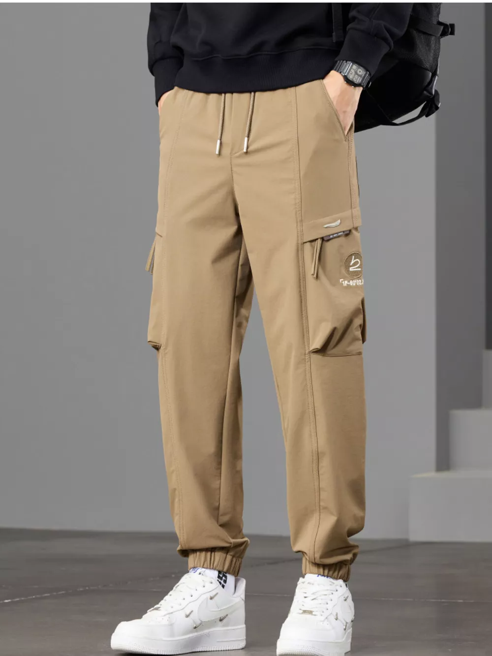 Men's Casual Cargo Joggers, image 4