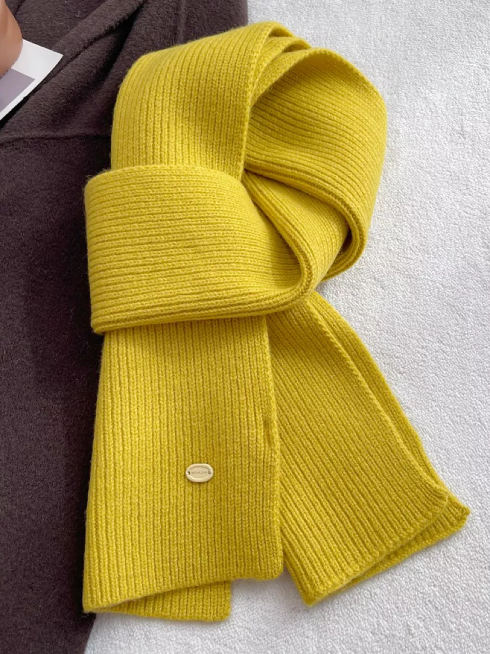 Pure Wool Soft Knit Scarf, image 3