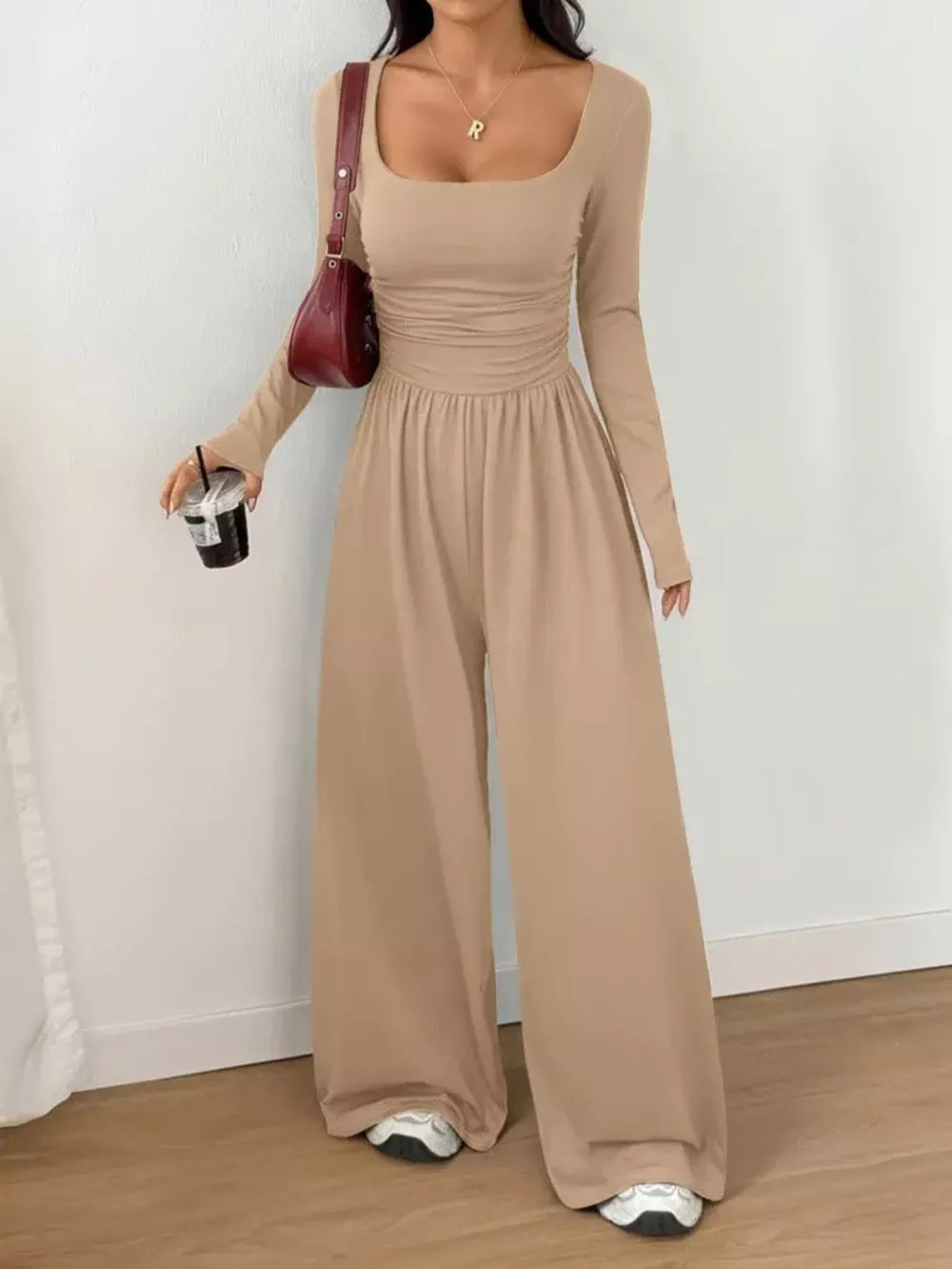 Scoop Neck Wide Leg Jumpsuit, image 10