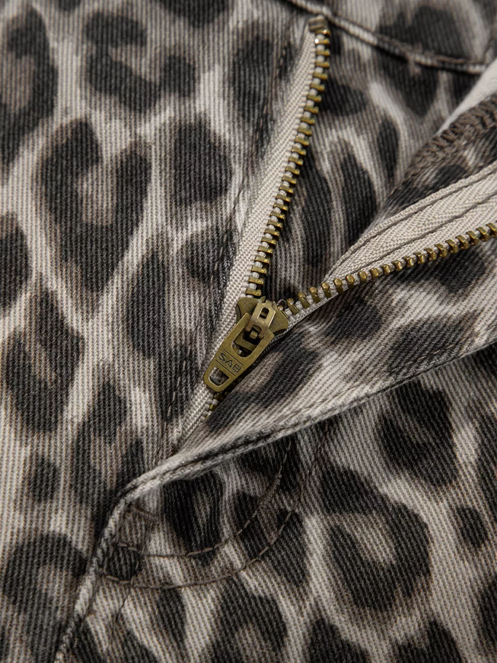 Leopard Straight Loose Leg Jeans, image 5