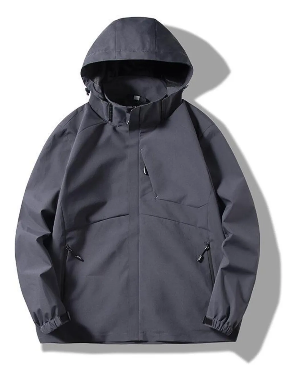Men's Plus Size Long Sleeve Hooded Jacket