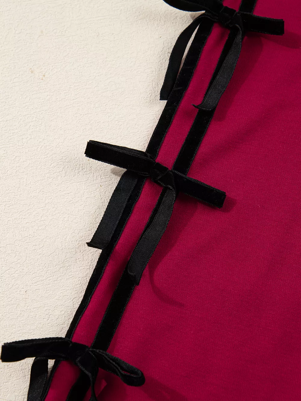 Contrast Striped Bow Detail Drop Shoulder Sweatshirt Dress with Pockets, image 10