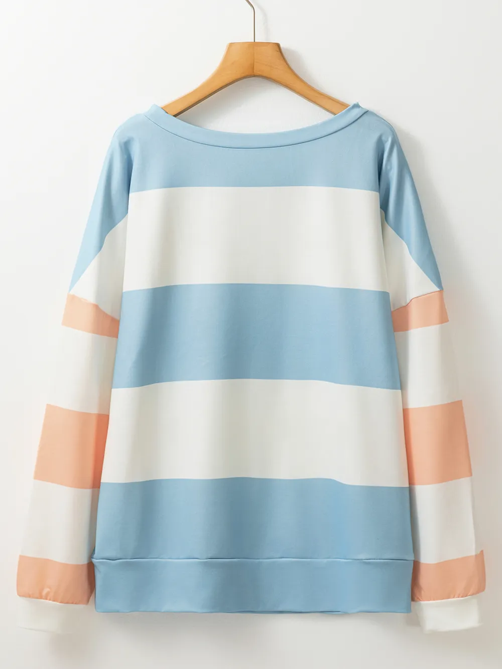 Color Block Drop Shoulder Long Sleeve Top, image 17