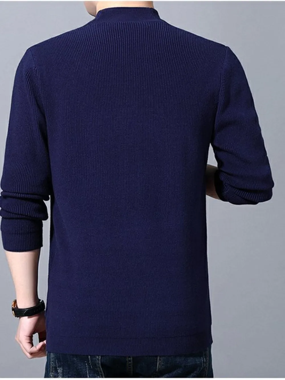 Men's Plus Size Long Sleeve Cardigan with Pockets, image 12