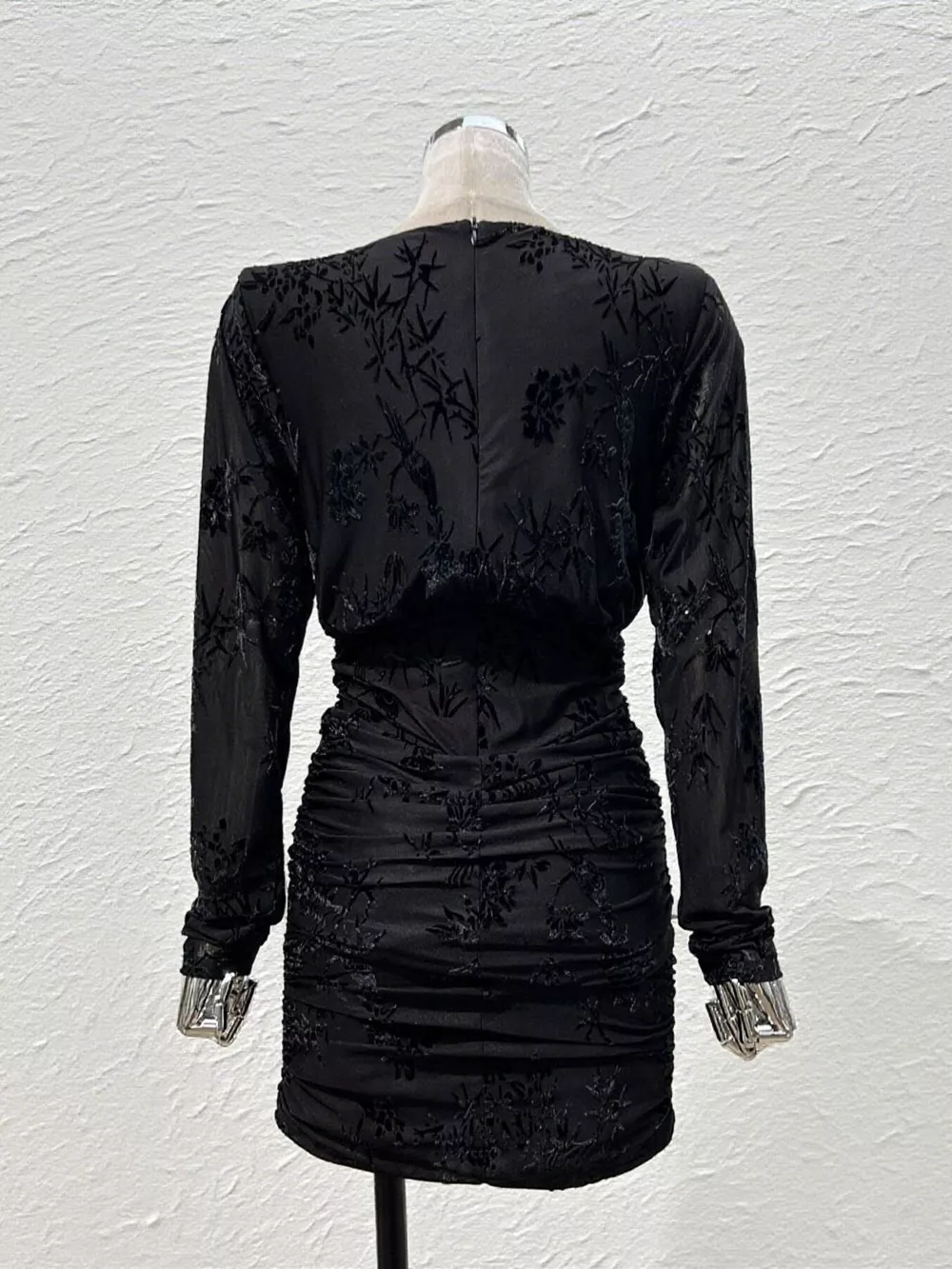 Ruched Long Sleeve Mini Dress, image 7
