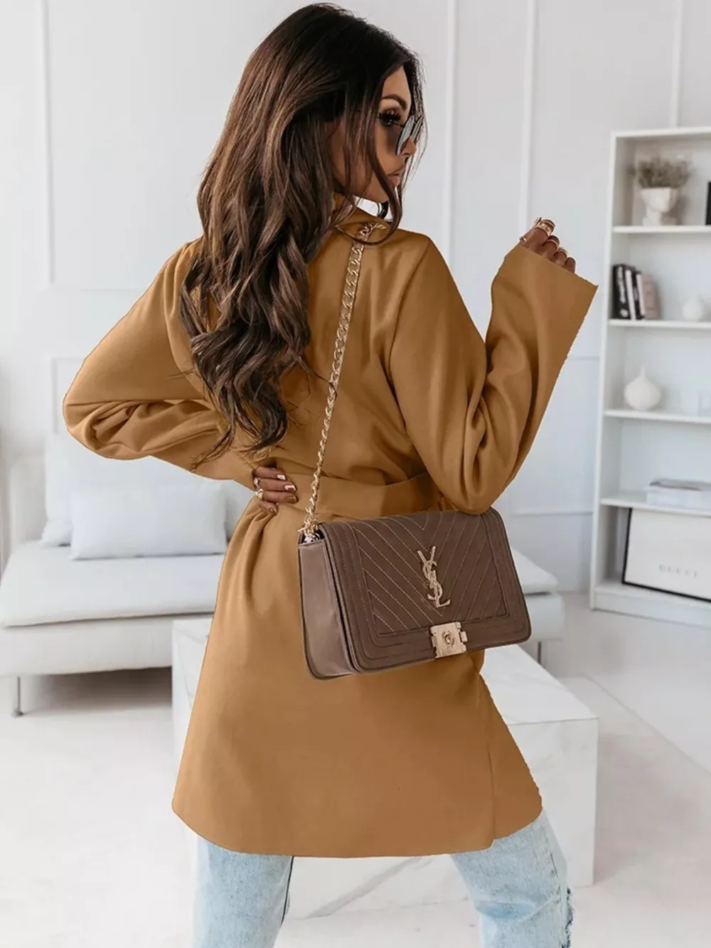 Tie Waist Long Sleeve Outerwear, image 3