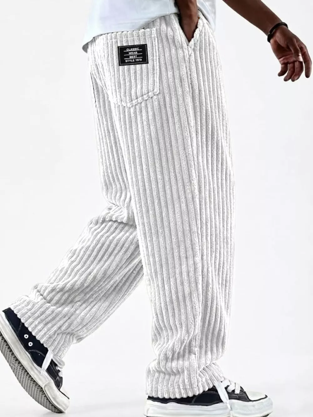 Men's Full Size Casual Corduroy Wide-Leg Pants Plus Size, image 9