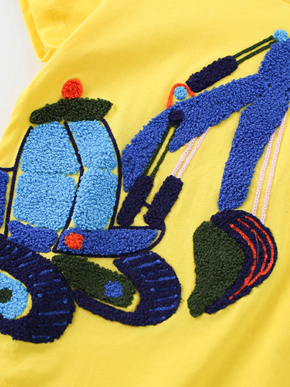 Children's Excavator Patch Short Sleeve T-Shirt, image 3