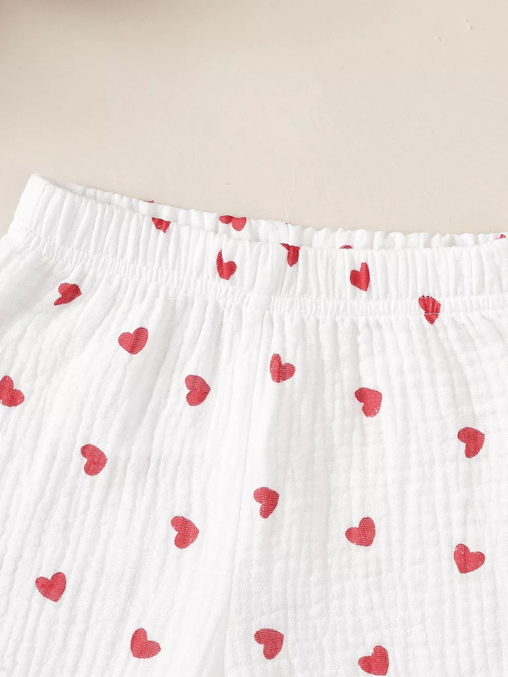 Children's Heart Print Top and Flare Pants with Headband, image 4