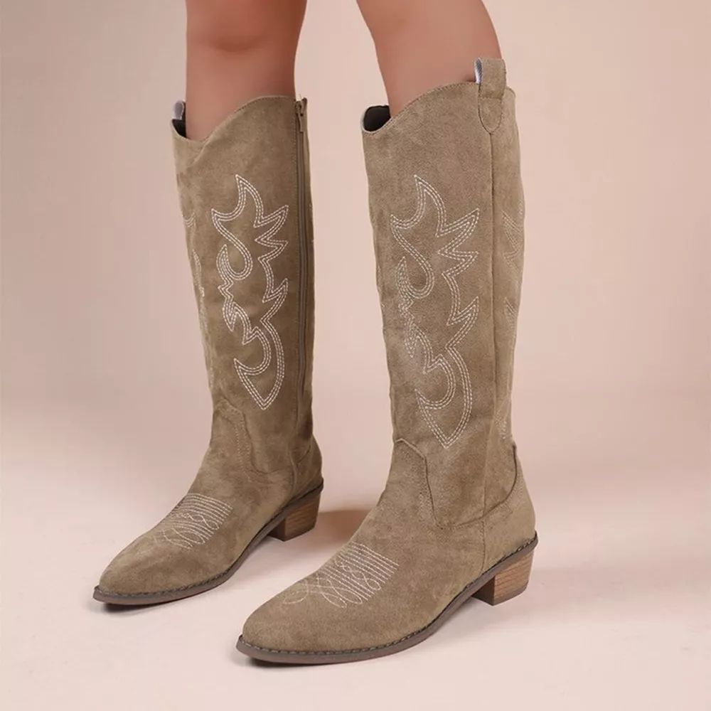 Point Toe Block Heels Boots, image 7