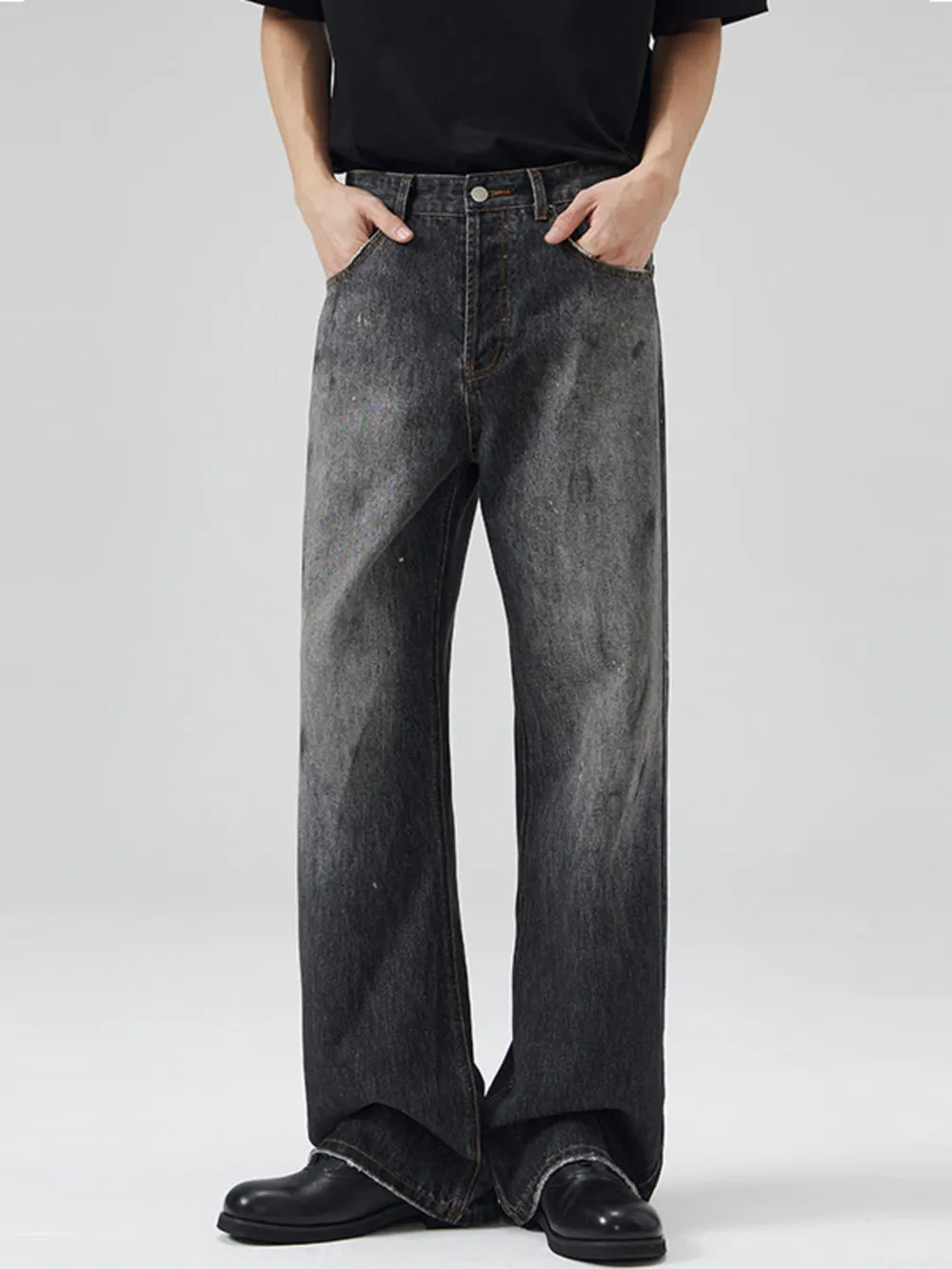 Men's Full Size Vintage Wide Leg Jeans Plus Size, image 2