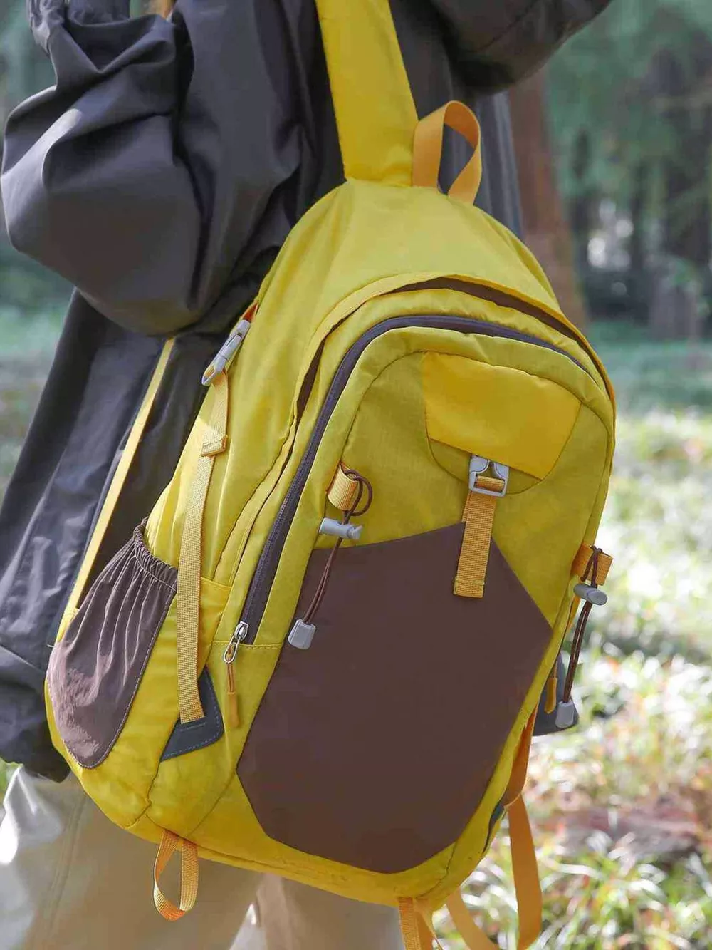 Lightweight Color Block Backpack Bag, image 3
