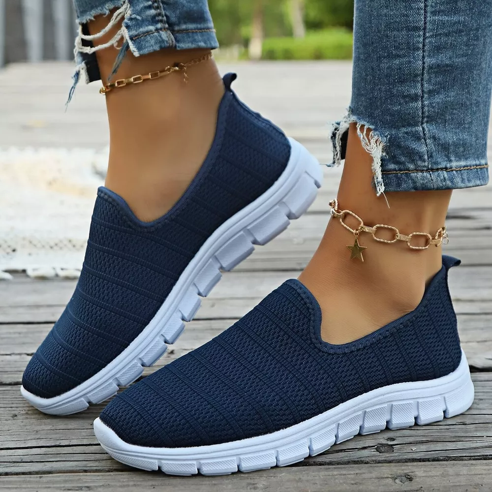 Round Toe Mesh Slip-Ons, image 11