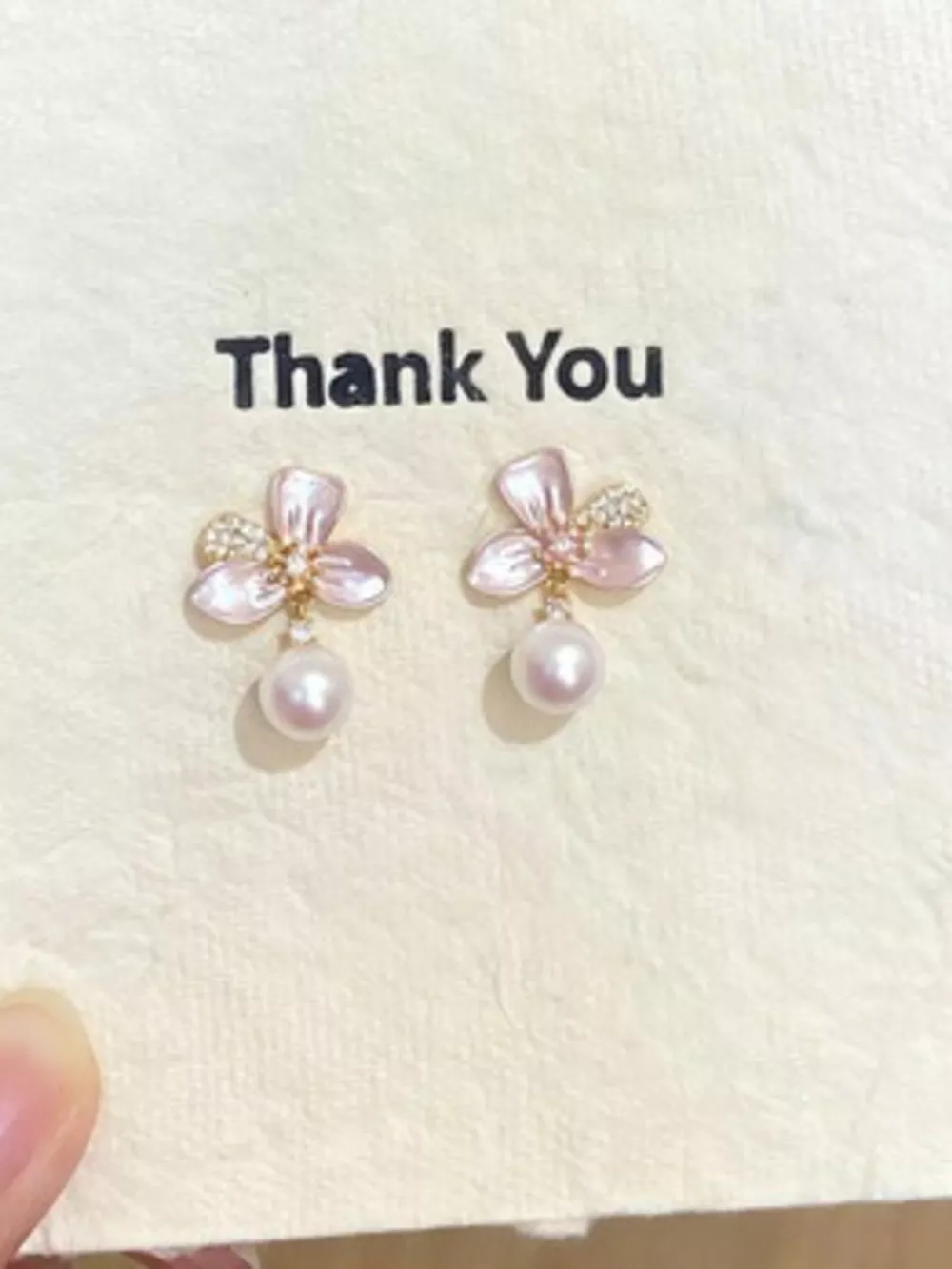 Pearl Flower Drop Earrings, image 3