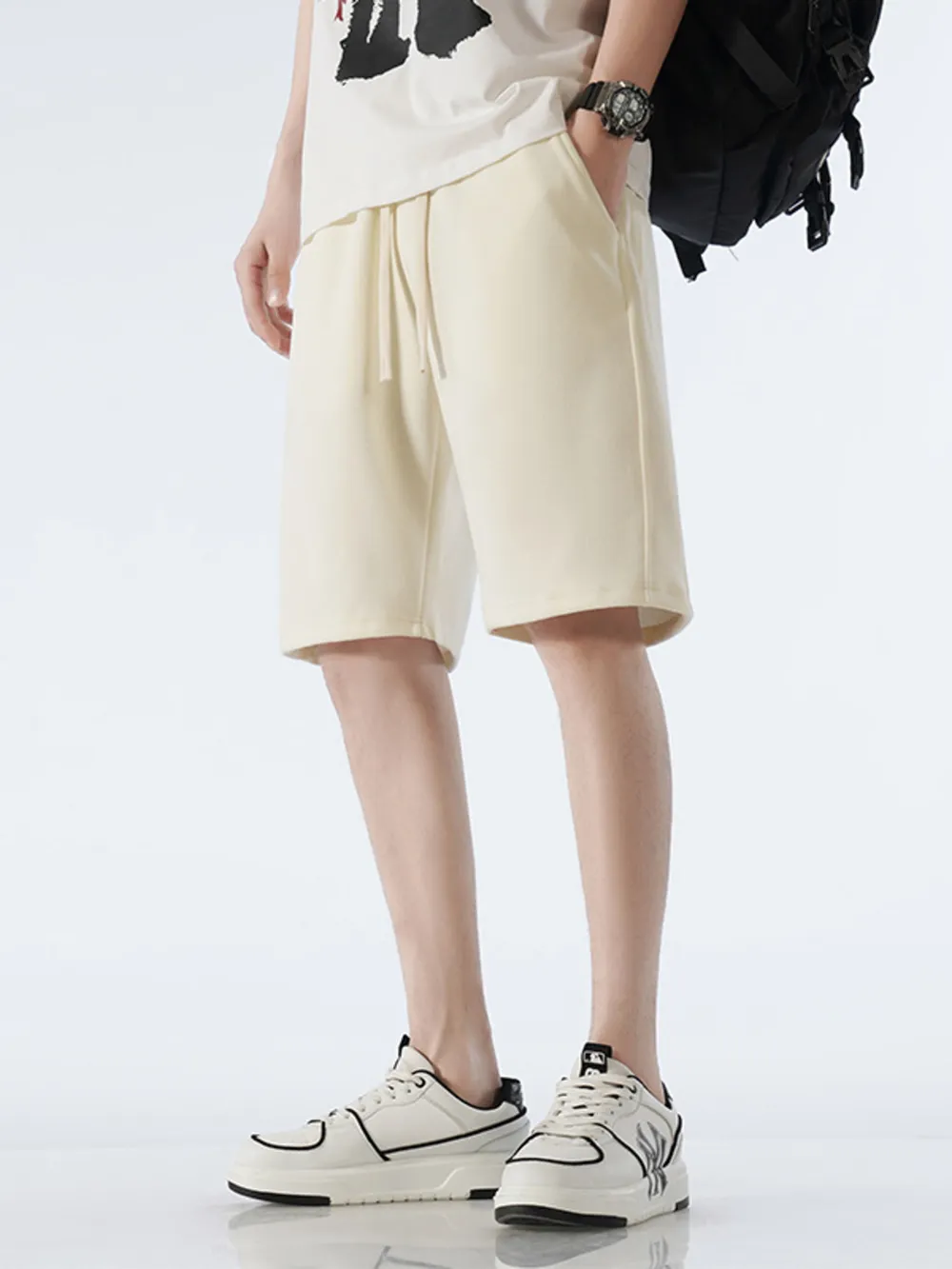 Men's Plus Size Drawstring Casual Shorts, image 2