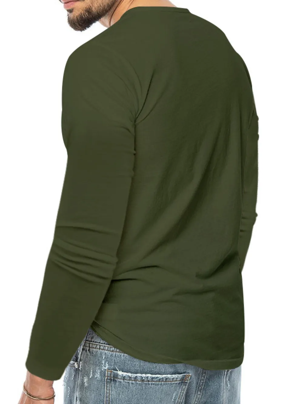 Men's Plus Size Button Detail Short Sleeve T-Shirt, image 10