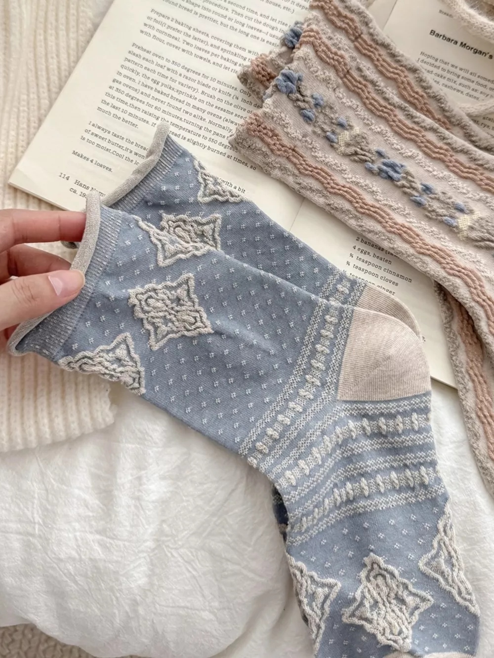 Vintage Jacquard Crew Socks, image 8